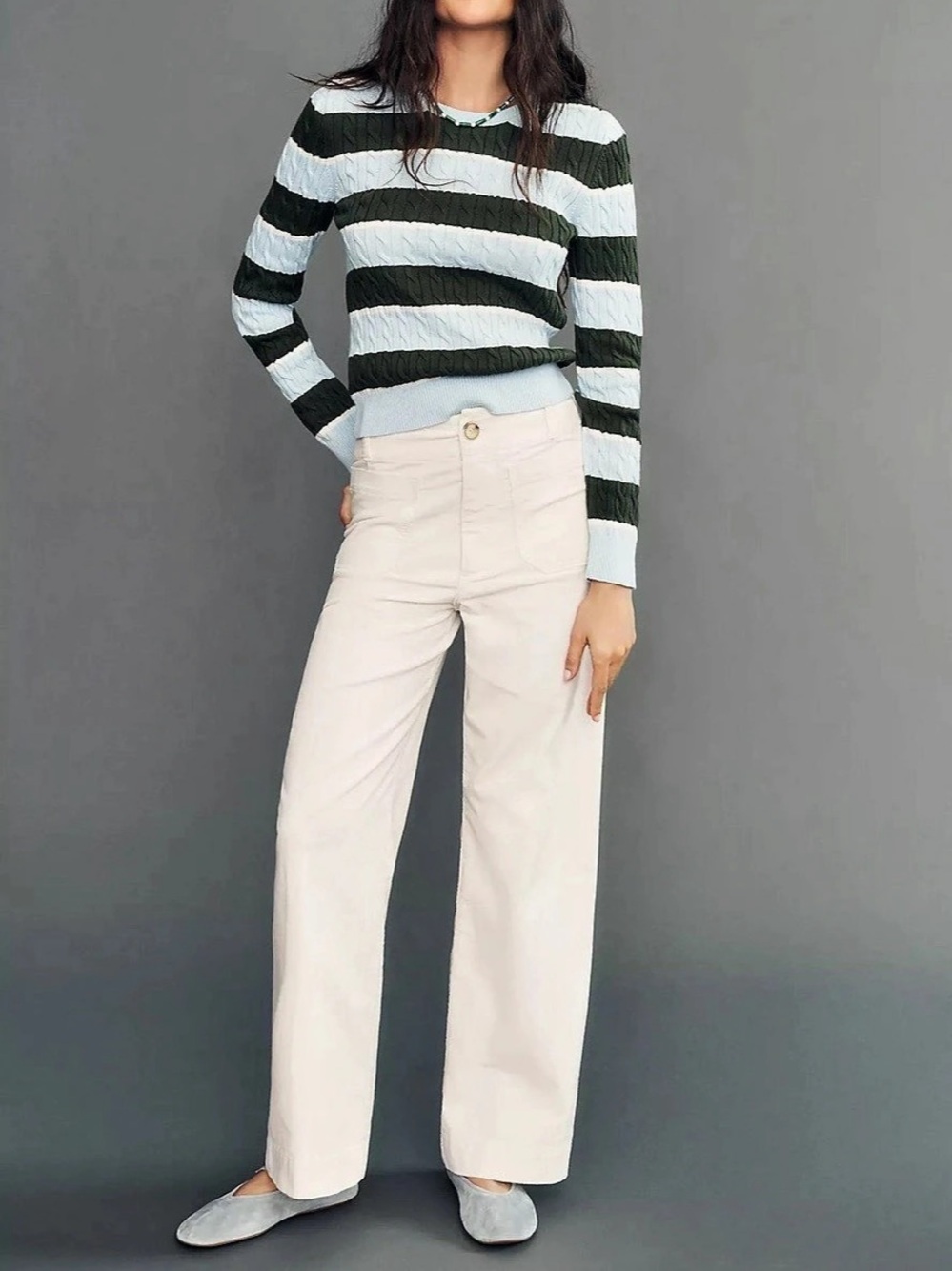 Maeve Colette Corduroy Full Length Wide Leg Pants